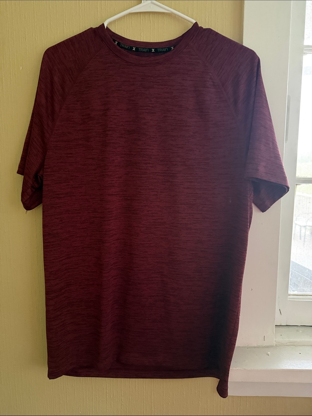 Xersion Men's Maroon Heather Short Sleeve Performance Tee